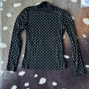 Black crystal covered turtleneck